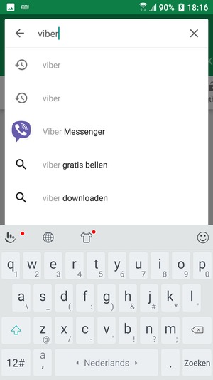 Voer de app-naam in en selecteer Zoeken