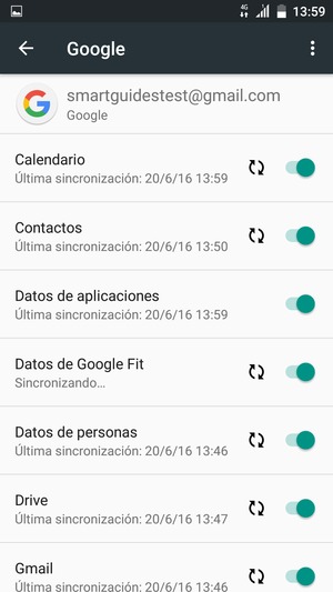 Su información será sincronizada