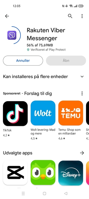 Afvent at installeringen er afsluttet