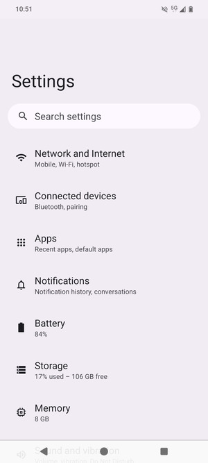 Select Network and Internet