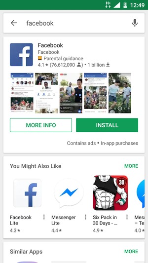 Select the app