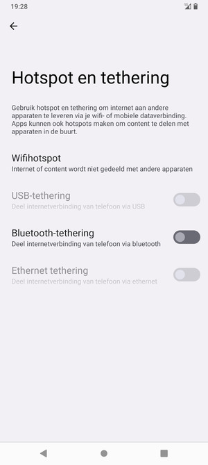 Selecteer Wifihotspot
