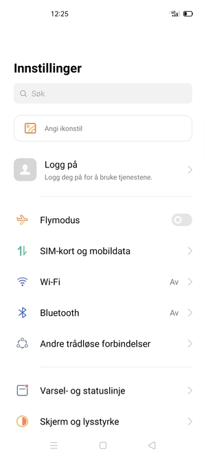 Velg Wi-Fi