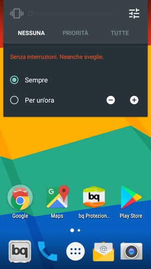 Seleziona NESSUNA per la modalità silenziosa