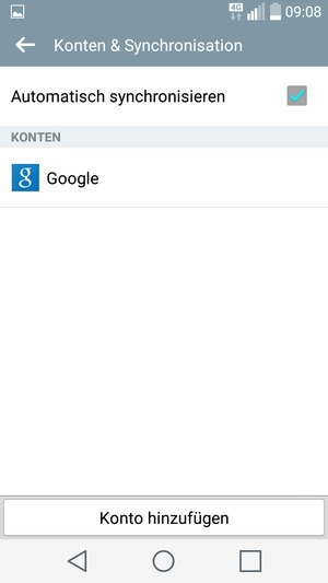 Wählen Sie Google