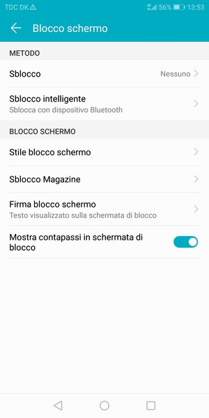 Seleziona Sblocco