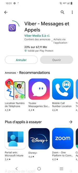 Veuillez attendre la fin de la procédure d'installation