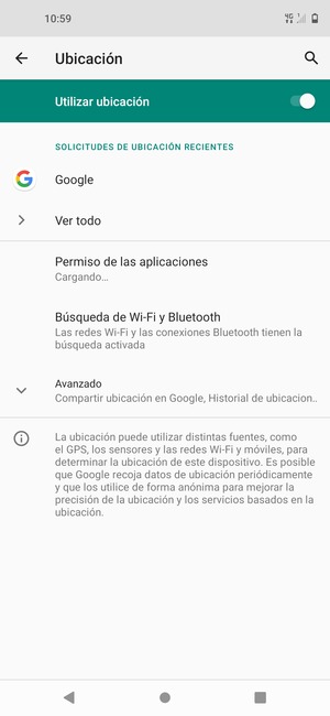 Desactive Utilizar ubicación