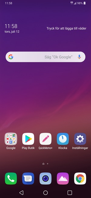 Välj Inställningar