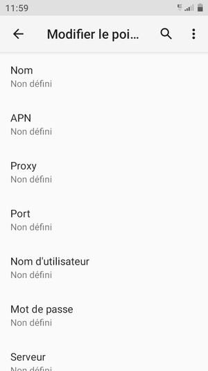 Saisissez les informations MMS