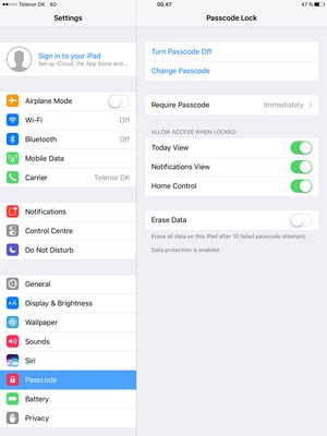Select Change Passcode