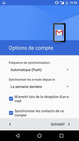 Sélectionnez SUIVANT