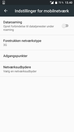 Vælg Foretrukken netværkstype
