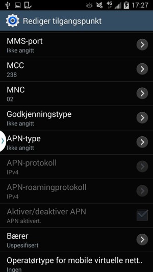 Bla ned og skriv inn MMS-informasjon