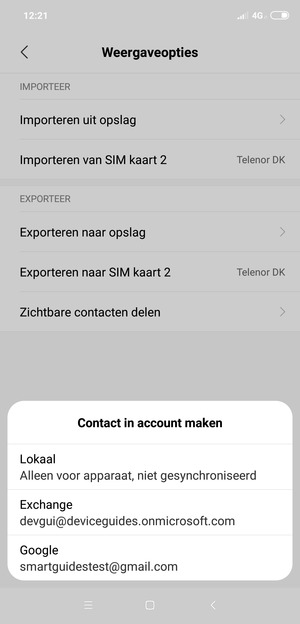 Selecteer uw Google-account