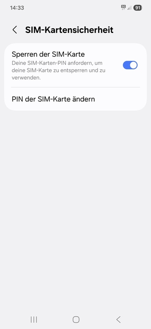 Wählen Sie PIN der SIM-Karte ändern