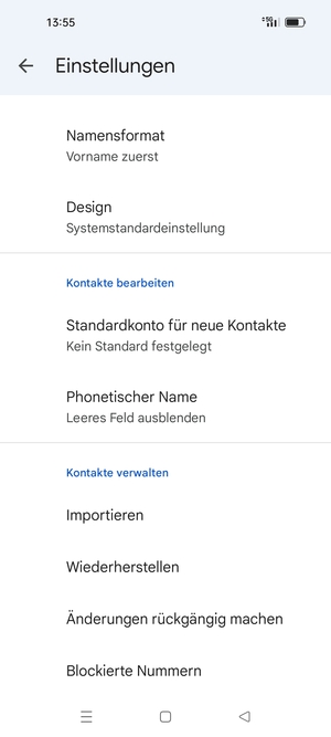 Scrollen Sie und wählen Sie Importieren