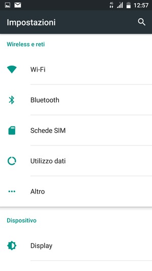 Seleziona Wi-Fi