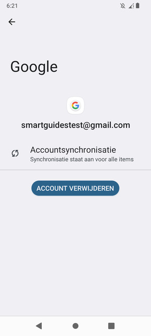 Selecteer Accountsynchronisatie