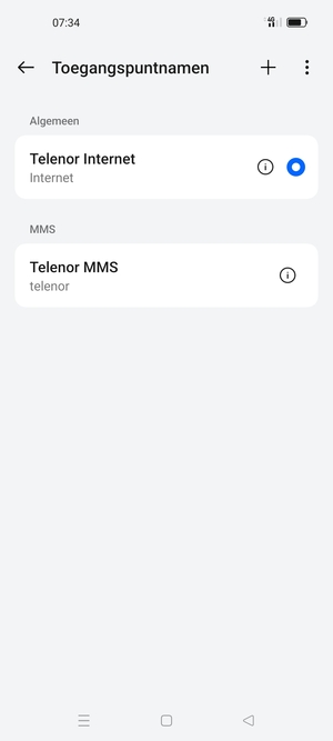 Selecteer de Menu-knop