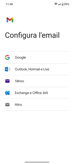 Seleziona Outlook, Hotmail e Live