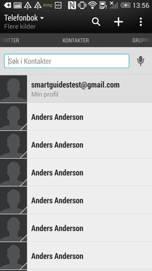Velg menyknappen