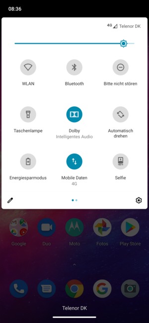Stellen Sie die Helligkeit auf das erforderliche Niveau