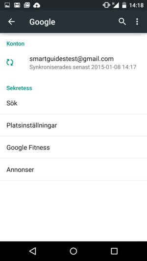 Tryck på ditt konto