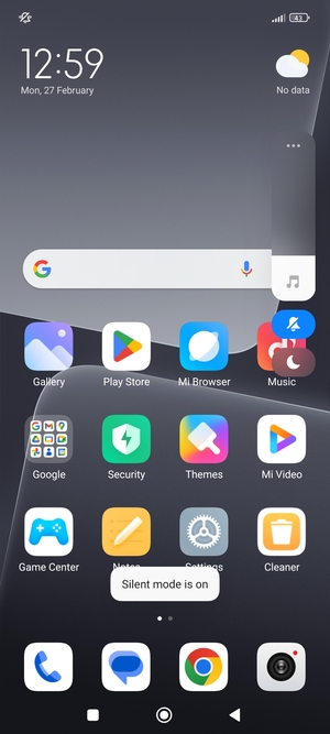 Select Mute for silent mode