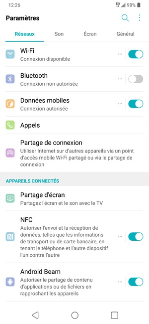 Sélectionnez Réseaux