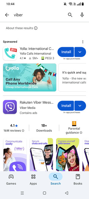 Select the app