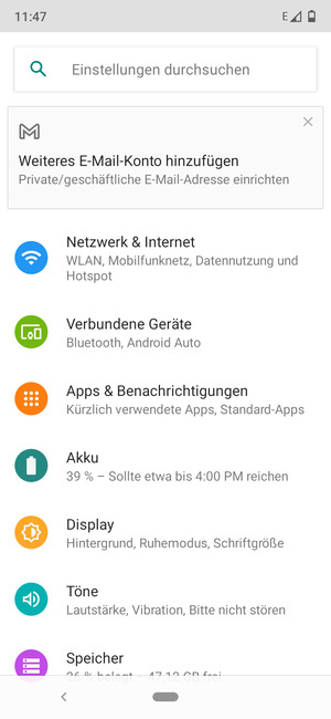 Wählen Sie Netzwerk & Internet