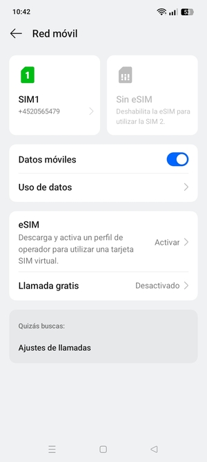 Seleccione  eSIM