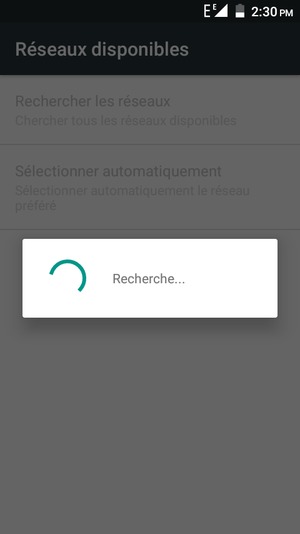 Veuillez attendre la fin de la recherche