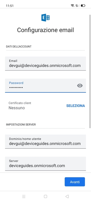 Inserisci la tua password