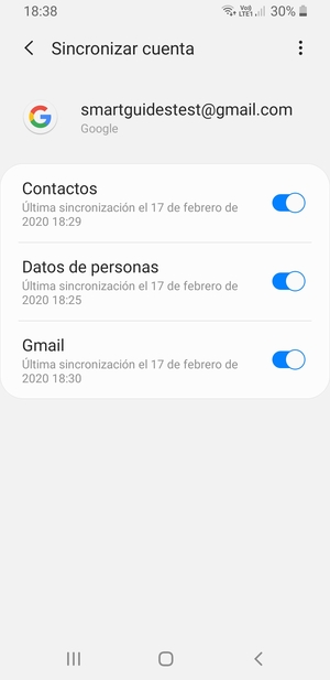 Asegúrese de haber seleccionado Contactos
