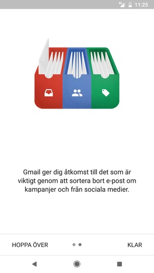 Välj KLAR