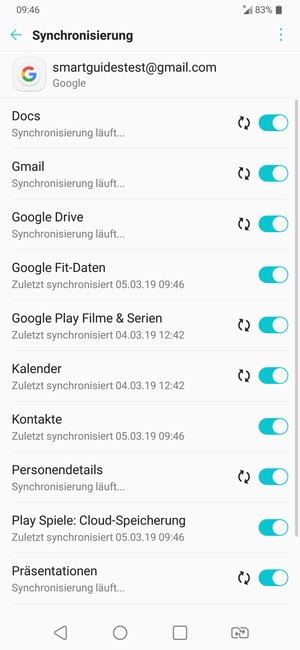 Ihre Daten werden synchronisiert