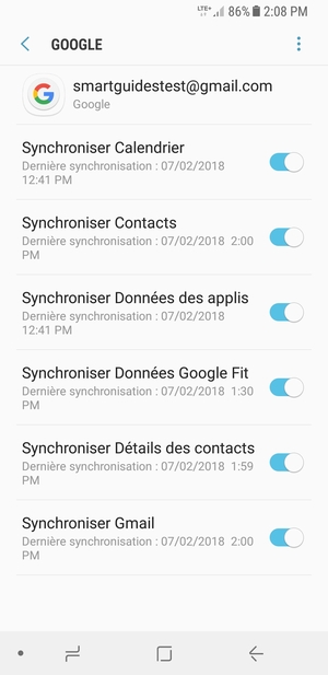 Sélectionnez le bouton du Menu
