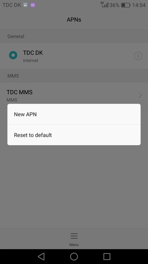 Select Reset to default