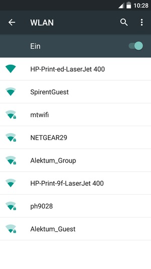 Wählen Sie das Wireless-Netzwerk, zu dem Sie eine Verbindung herstellen möchten