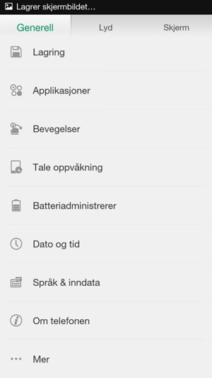 Bla til og velg Om telefonen