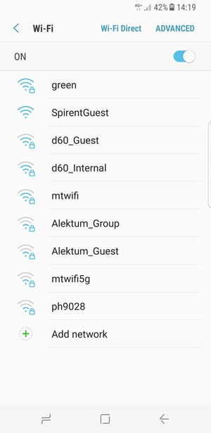 Select the wireless network you want to connect to