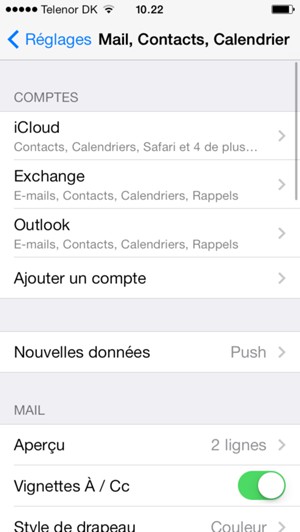 Sélectionnez Ajouter un compte