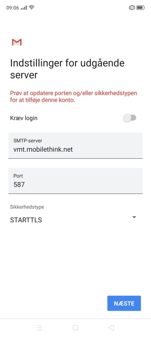 Vælg Sikkerhedstype