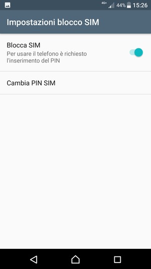 Seleziona Cambia PIN SIM