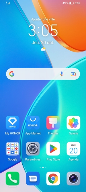 Sélectionnez Google