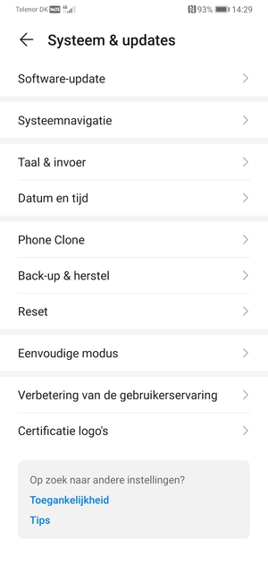 Selecteer Back-up & herstel