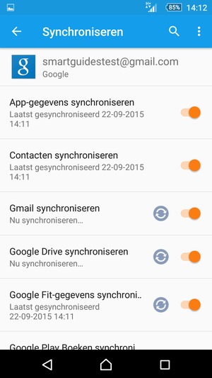 Uw gegevens worden gesynchroniseerd