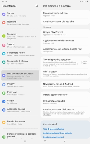 Seleziona Altre impostazioni di sicurezza